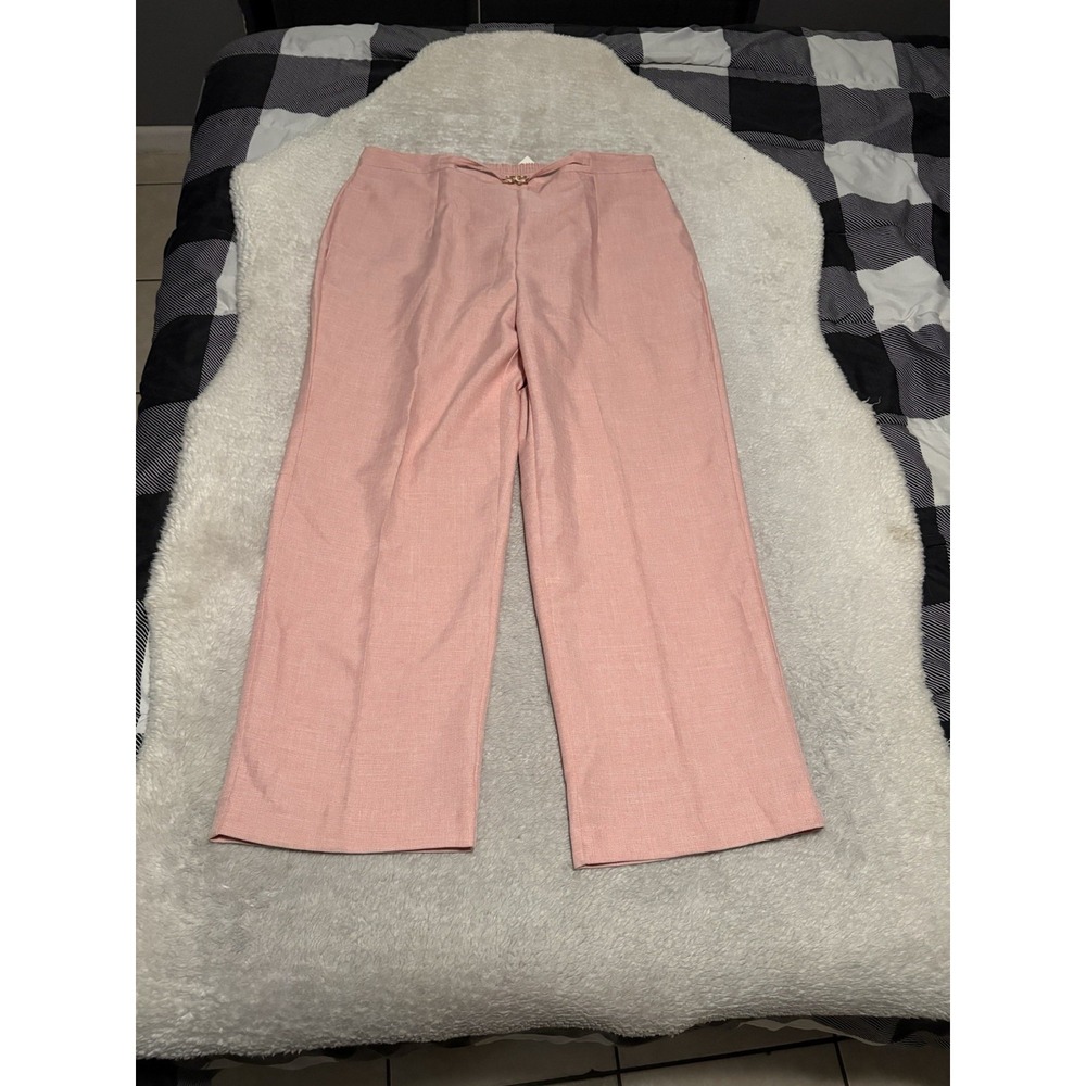 Alfred Dunner Classic Fit Comfort Peach Pants Size 16W Plus NWT Stretch